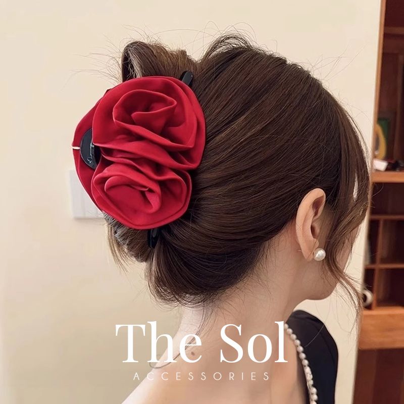  Kẹp Gắp Hàn Quốc Satin Flower 