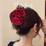  Kẹp Gắp Hàn Quốc Satin Flower 