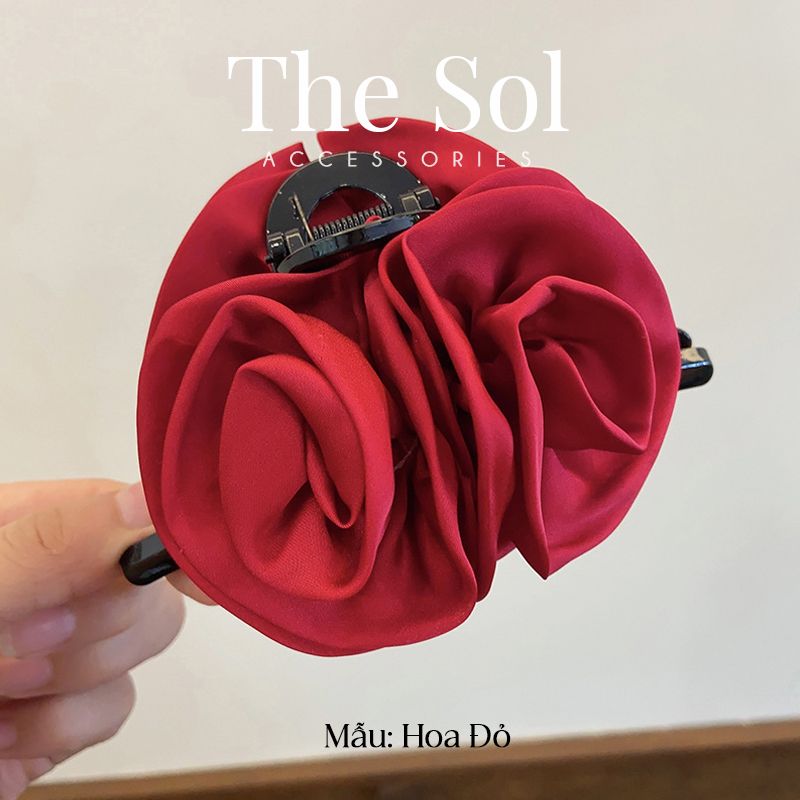  Kẹp Gắp Hàn Quốc Satin Flower 