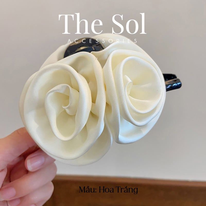  Kẹp Gắp Hàn Quốc Satin Flower 