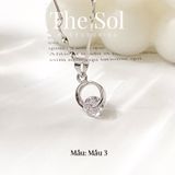  Dây Chuyền Hàn Quốc Diamond In Circle 