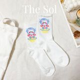  Tất Hàn Quốc Cổ Cao - Bear On Moon 