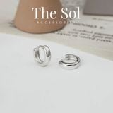  Bông Tai Bạc Basic Hoop - Dày 3.5mm 