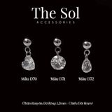  Khuyên Tai Titan Diamond Drop - Circle - Mẫu D71 