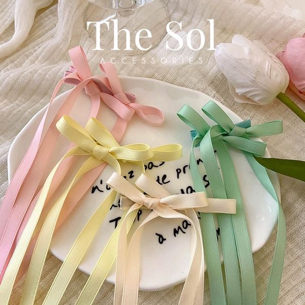  Kẹp Tóc Hàn Quốc Color Bow - Nơ Đôi (2 Chiếc) 