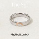  Nhẫn Titan Couple Half Heart - Mẫu NĐ11 
