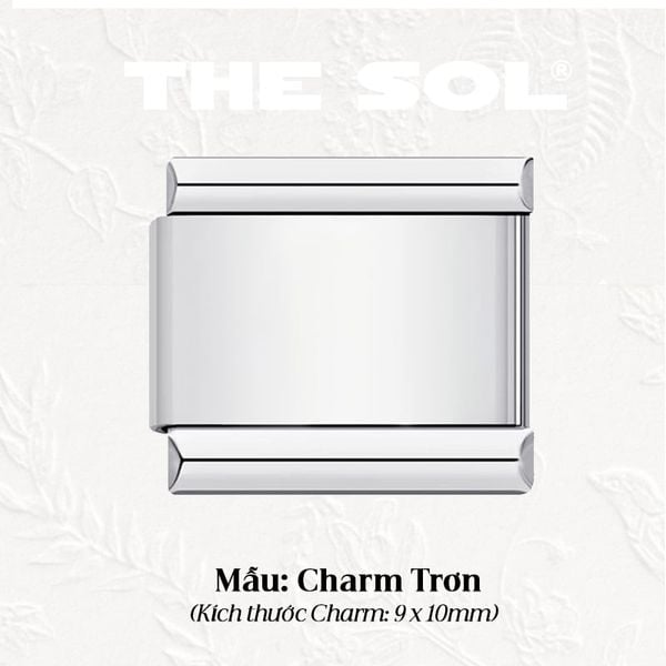  Charm Titan Italian Bracelet - Charm Trơn 