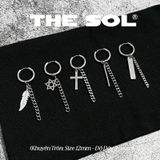  Khuyên Tai Titan Unisex 1 Line 1 Chain - Mẫu T27 