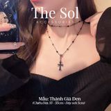  Dây Chuyền Double Layers Black Cross 
