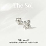  Khuyên Tai Thép Xi Mạ The Clover - Mẫu 63 