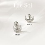  Khuyên Tai Thép Xi Mạ Unisex The Moon - Mẫu 65 