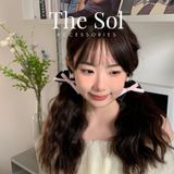 Kẹp Tóc Hàn Quốc Pink Ribbon & Bow - 1 Chiếc 