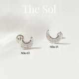  Khuyên Tai Thép Xi Mạ Unisex The Moon - Mẫu 65 