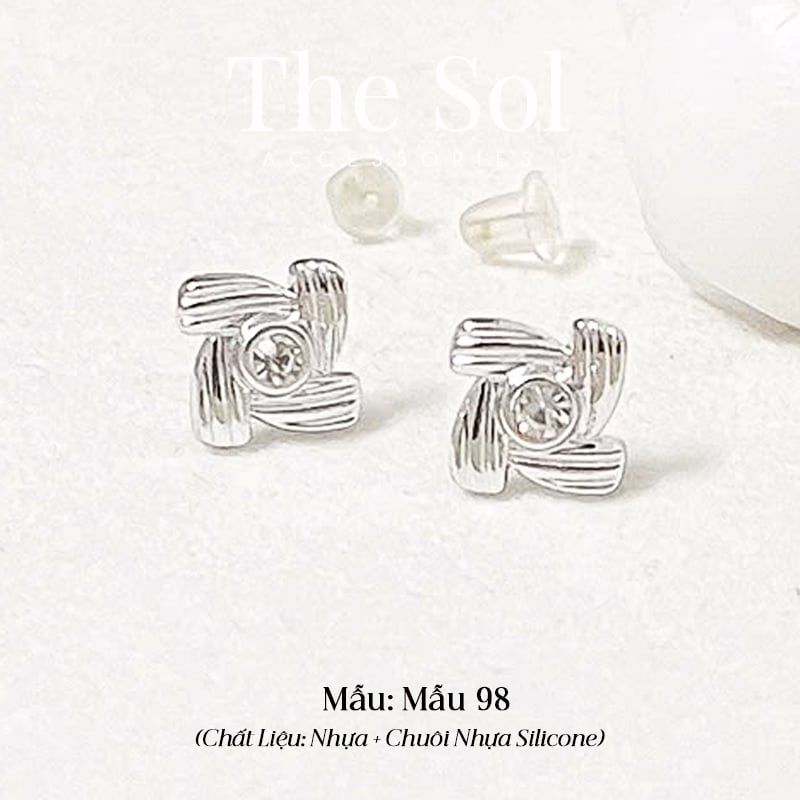  Bông Tai Nhựa 7K - BTN001 / BTN002 / BTN003 / BTN004 