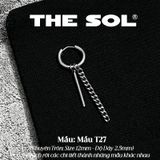  Khuyên Tai Titan Unisex 1 Line 1 Chain - Mẫu T27 