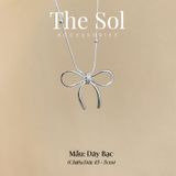  Dây Chuyền Hàn Quốc Trendy Bow - Dây Bạc 