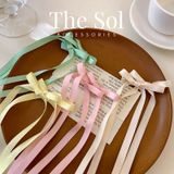  Kẹp Tóc Hàn Quốc Color Bow - Nơ Đôi (2 Chiếc) 
