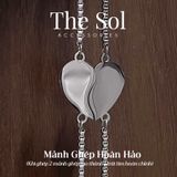  Lắc Tay Titan Couple Silver Heart 