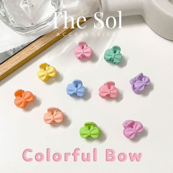  Kẹp Tóc Colorful Mini Bow - 1 Chiếc 