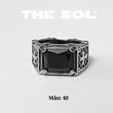  Nhẫn Titan Unisex Dark Rectangle - Mẫu 40 