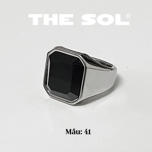  Nhẫn Titan Unisex Black Diamond - Mẫu 41 