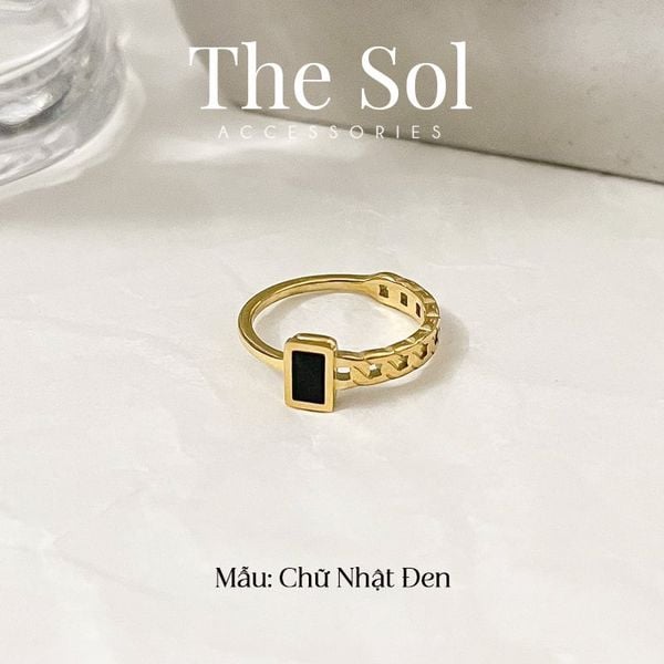  Nhẫn Titan Black Zircon - Mẫu 47 