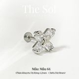  Khuyên Tai Thép Xi Mạ Unisex Dia Cross - Mẫu 64 