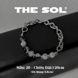 Lắc Tay Titan Unisex Black Rutilated Quartz - Mẫu 20 