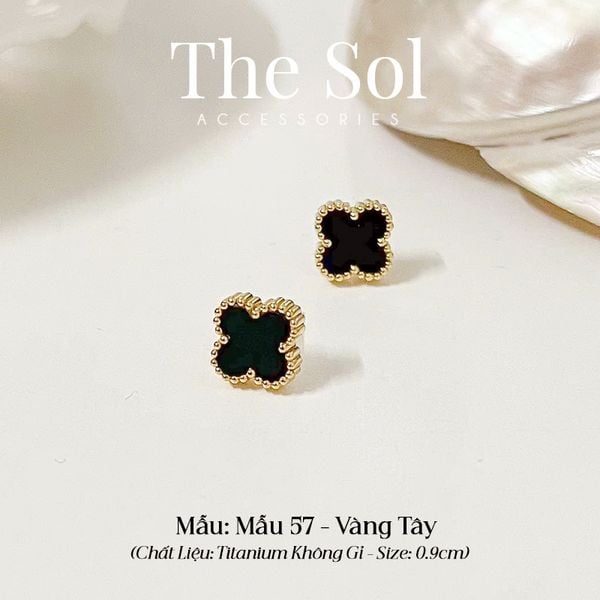  Bông Tai Titan Black Lou 0.9cm - Mẫu 57 
