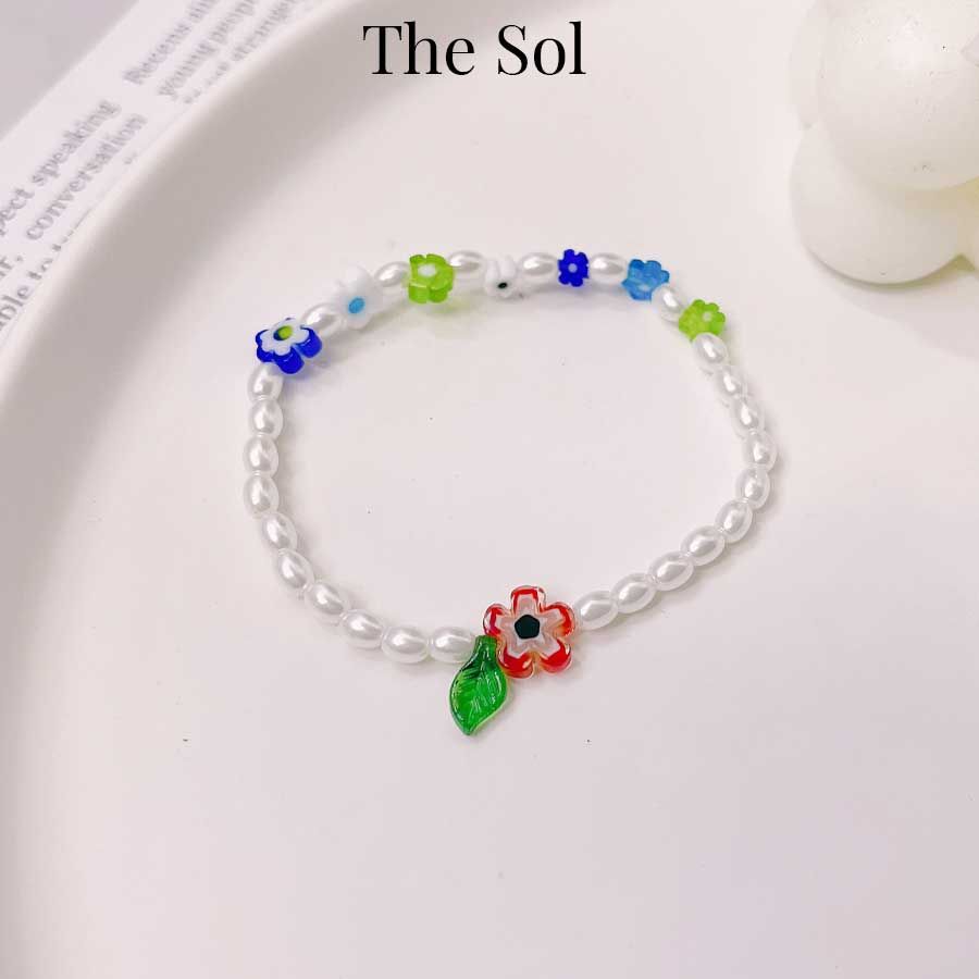  Lắc Tay Ngọc Trai Colorful Flower 