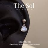  Khuyên Tai Titan Diamond Drop - Heart - Mẫu D70 