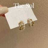  Bông Tai Hàn Quốc Mini Pearl&Line 