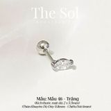  Khuyên Tai Thép Xi Mạ Mini Leaf - Mẫu 46 