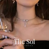  Choker Hàn Quốc Luxury Dia Bow 