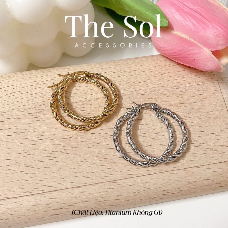  Bông Tai Titan Twisted Hoops 