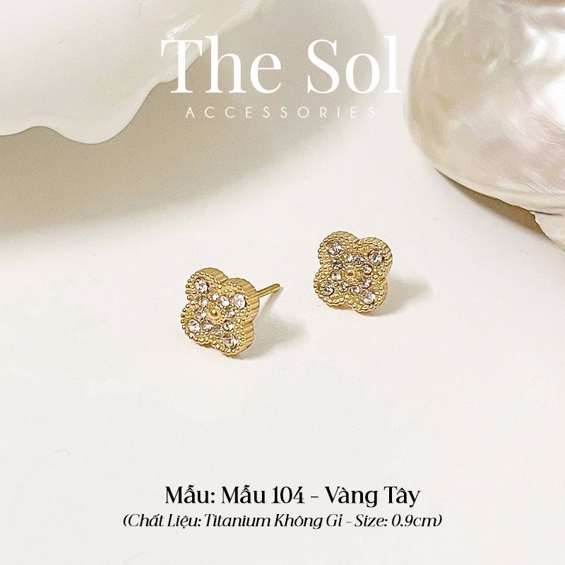  Bông Tai Titan Dia Lou 0.9cm - Mẫu 104 
