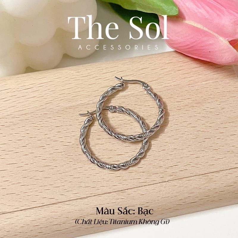  Bông Tai Titan Twisted Hoops 