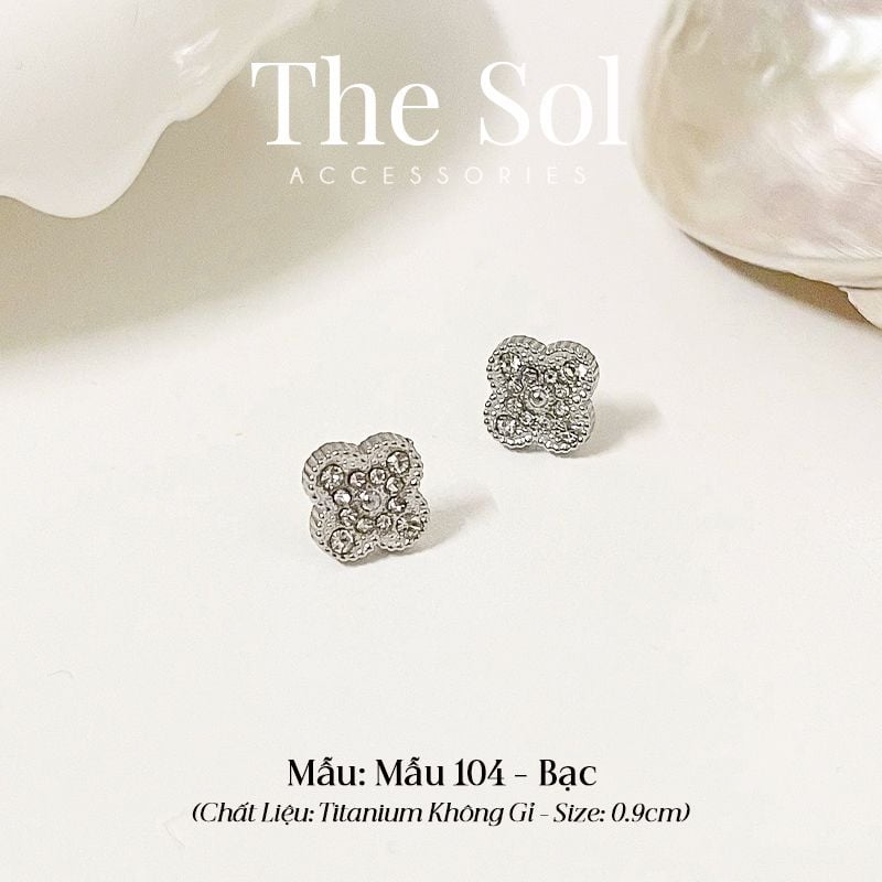  Bông Tai Titan Dia Lou 0.9cm - Mẫu 104 