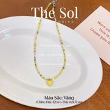  Vòng Cổ Hạt Cườm Trái Tim Sắc Màu 