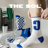  Tất Unisex Cổ Cao Big C Viền Màu 