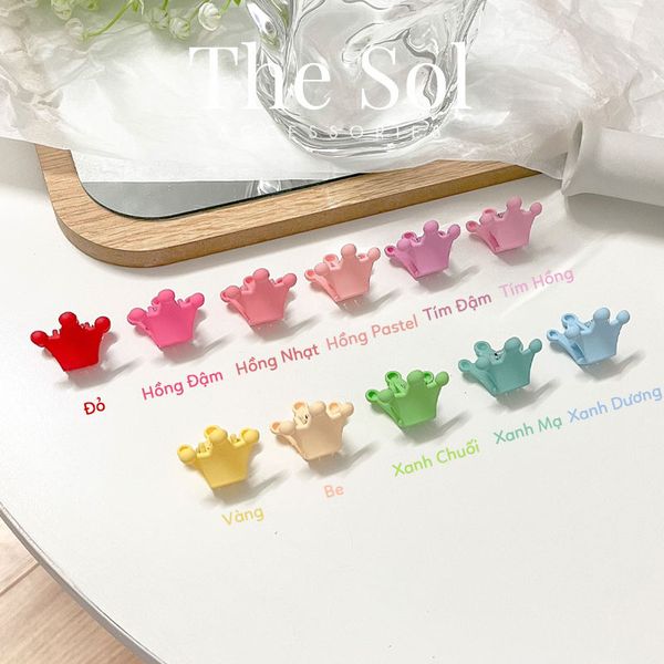  Kẹp Tóc Colorful Mini Crown - 1 Chiếc 