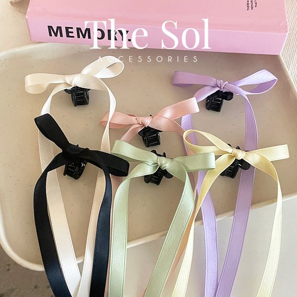  Kẹp Tóc Hàn Quốc Color Bow - Nơ Đơn (2 Chiếc) 