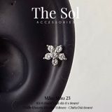  Khuyên Tai Thép Xi Mạ Unisex Mini Dia Flower - Mẫu 23 