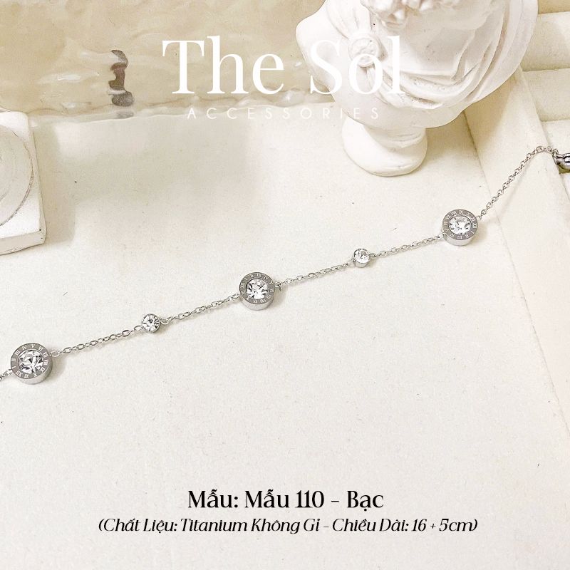  Lắc Tay Titan La Mã Ngọc - Mẫu 110 