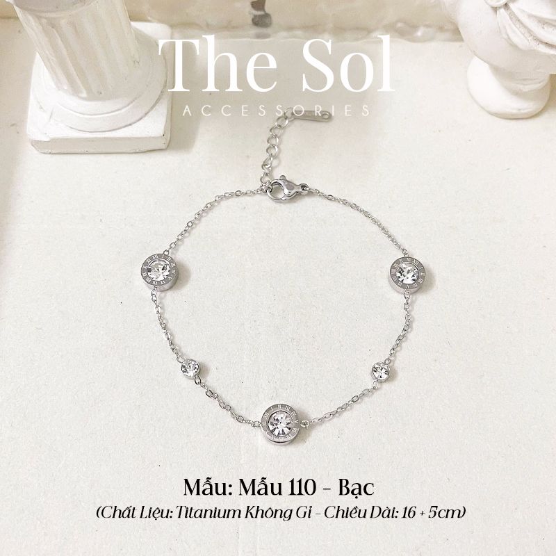  Lắc Tay Titan La Mã Ngọc - Mẫu 110 