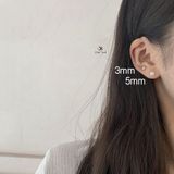  Bông Tai Bạc Basic Ngọc 