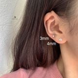  Bông Tai Bạc Basic Ngọc 