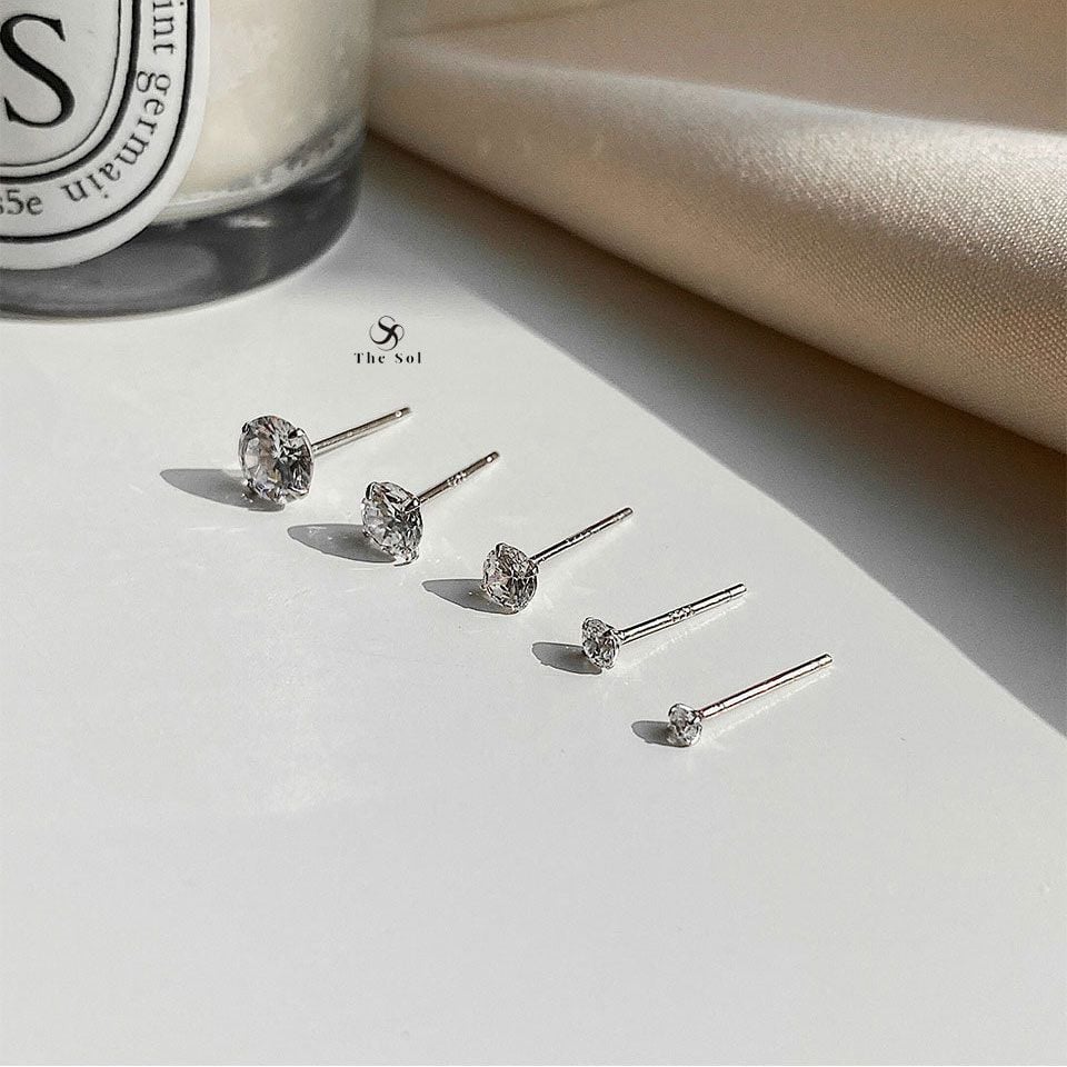  Bông Tai Bạc Basic Ngọc 