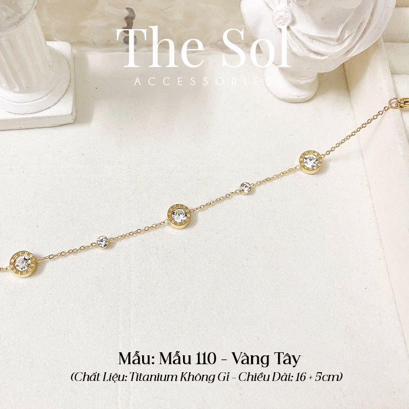  Lắc Tay Titan La Mã Ngọc - Mẫu 110 