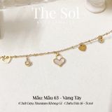  Lắc Tay Titan Golden Heart & Mini Dia - Mẫu 63 
